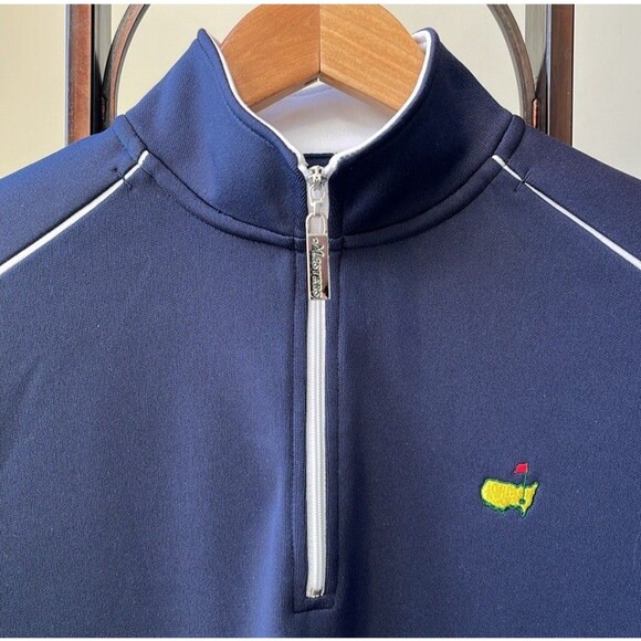 Masters Tech Collection Youth Boys Navy Blue Half Quarter Zip Pullover Size XL - Picture 2 of 9